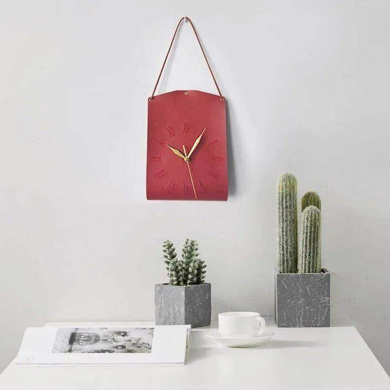 Modern Handbag Shape Wall Decor Clock │ Unique Shoulder Bag Decorative Clock - Besontique Home