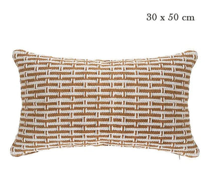 Modern Handmade Woven Cushion Cover │ Geometric Pattern Pillowcase │ For Bed Sofa Couch Living Room - Besontique