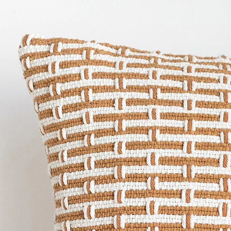 Modern Handmade Woven Cushion Cover │ Geometric Pattern Pillowcase │ For Bed Sofa Couch Living Room - Besontique