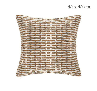 Modern Handmade Woven Cushion Cover │ Geometric Pattern Pillowcase │ For Bed Sofa Couch Living Room - Besontique Home