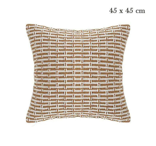 Modern Handmade Woven Cushion Cover │ Geometric Pattern Pillowcase │ For Bed Sofa Couch Living Room - Besontique Home
