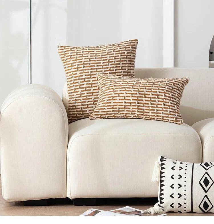 Modern Handmade Woven Cushion Cover │ Geometric Pattern Pillowcase │ For Bed Sofa Couch Living Room - Besontique Home