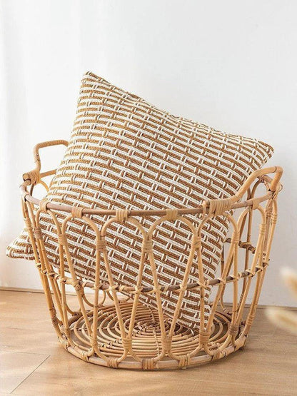Modern Handmade Woven Cushion Cover │ Geometric Pattern Pillowcase │ For Bed Sofa Couch Living Room - Besontique Home
