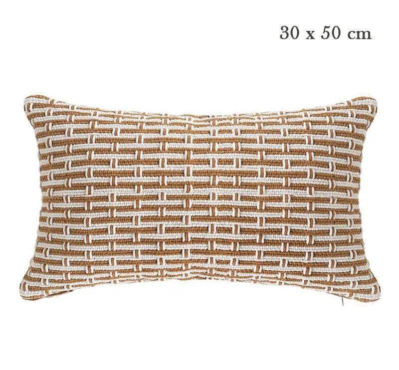Modern Handmade Woven Cushion Cover │ Geometric Pattern Pillowcase │ For Bed Sofa Couch Living Room - Besontique Home