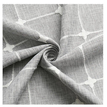 Modern Jacquard Linen Shower Curtain with Tassels (1 pcs) │ For Nordic Style Bathroom Decor - Besontique Home