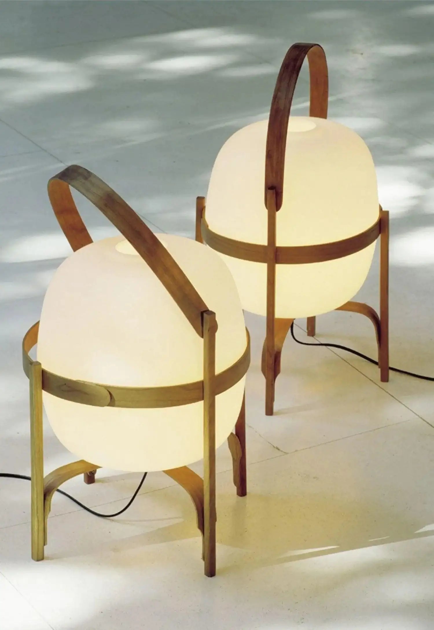 Modern Japandi Lantern Style Wooden Table Lamp - Besontique Home