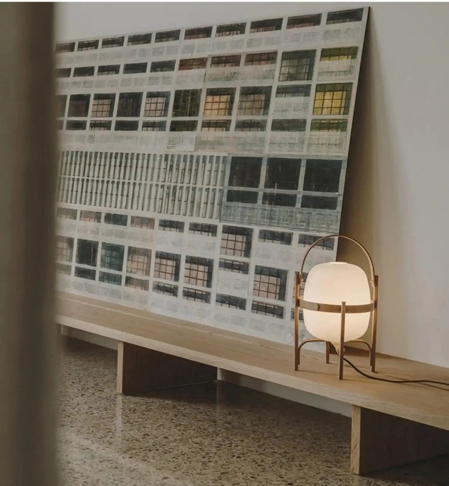 Modern Japandi Lantern Style Wooden Table Lamp - Besontique Home