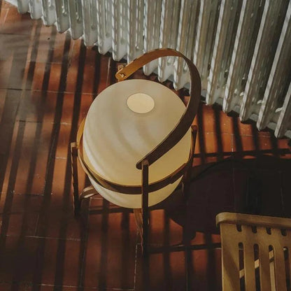 Modern Japandi Lantern Style Wooden Table Lamp - Besontique Home
