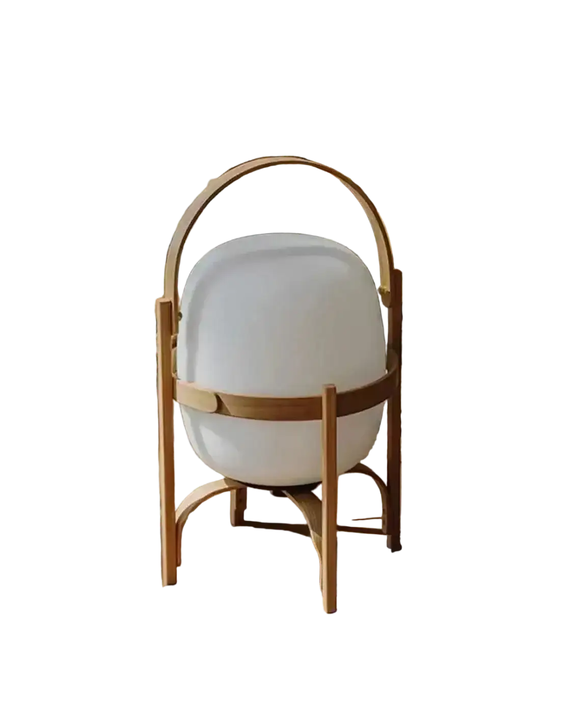 Modern Japandi Lantern Style Wooden Table Lamp