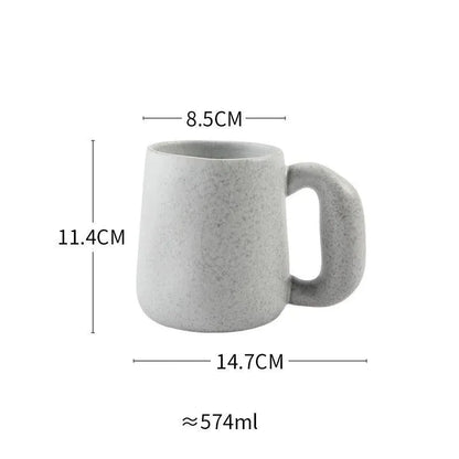 Modern Japanese Stoneware Retro Coffee Mug │ Aesthetic Decorative Cups Kitchenware - Besontique