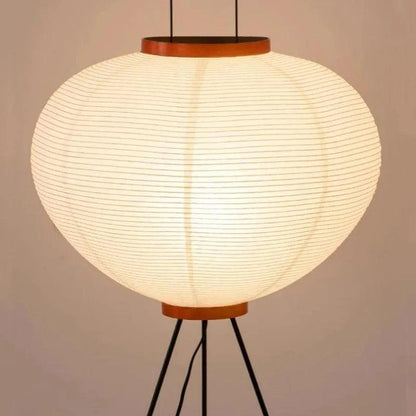 Modern Japanese Tripod Tall Floor Light │ Minimal Vintage Standing Lamp - Besontique Home