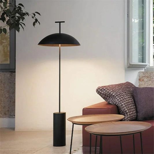 Modern Minimal Metal Simple Floor Light (Black & Red)│ Nordic style Designer Mushroom standing Lamp - Besontique Home