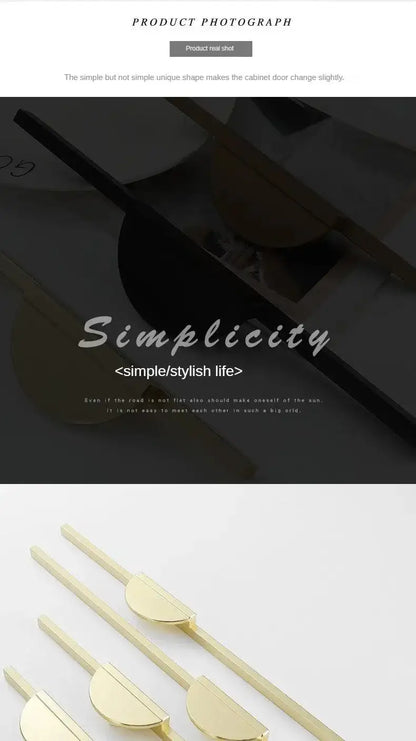 Modern Minimal Round Counter Furniture Door Knob │ Alloy Simple Kitchen Cabinet Drawer Handles - Besontique Home