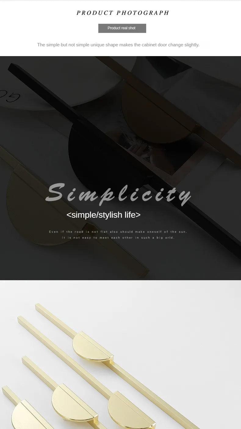 Modern Minimal Round Counter Furniture Door Knob │ Alloy Simple Kitchen Cabinet Drawer Handles - Besontique Home