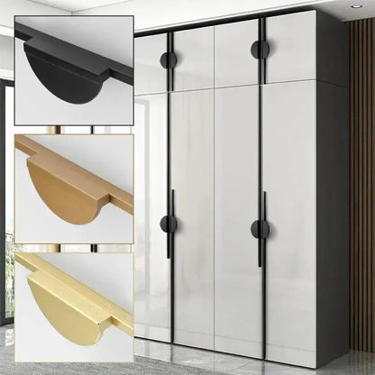 Modern Minimal Round Counter Furniture Door Knob │ Alloy Simple Kitchen Cabinet Drawer Handles - Besontique Home