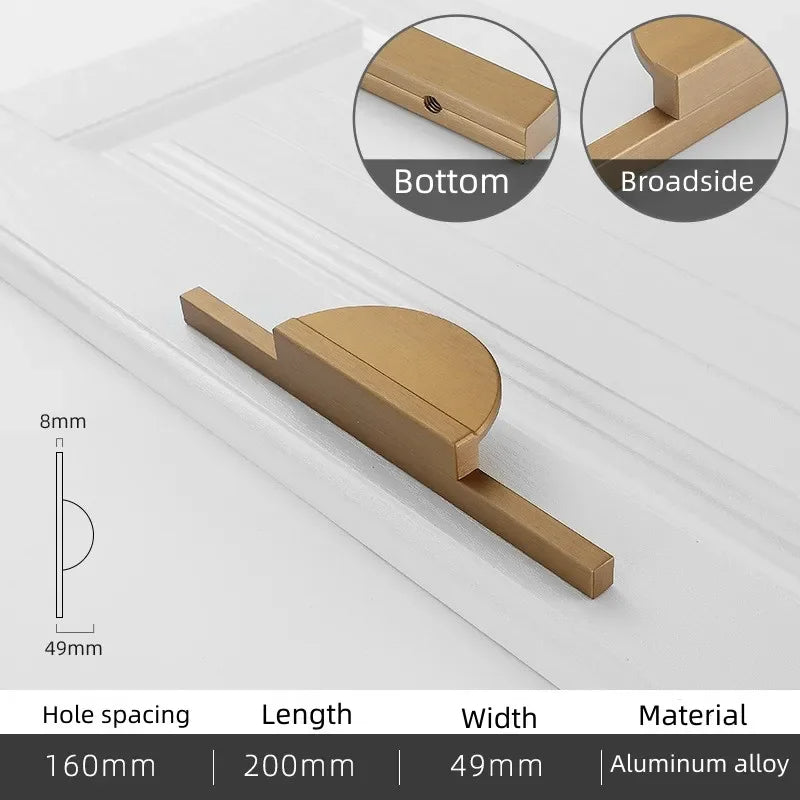 Modern Minimal Round Counter Furniture Door Knob │ Alloy Simple Kitchen Cabinet Drawer Handles - Besontique Home