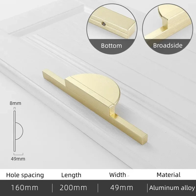 Modern Minimal Round Counter Furniture Door Knob │ Alloy Simple Kitchen Cabinet Drawer Handles - Besontique Home