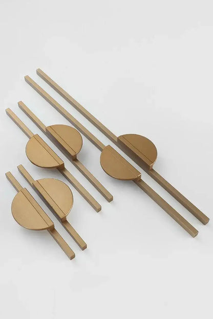 Modern Minimal Round Counter Furniture Door Knob │ Alloy Simple Kitchen Cabinet Drawer Handles - Besontique Home