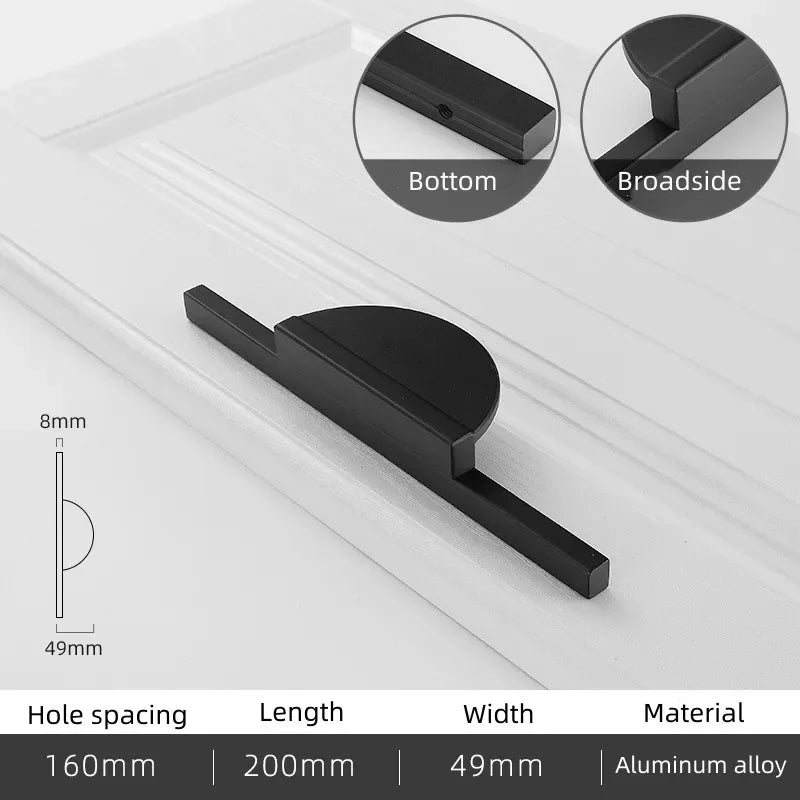 Modern Minimal Round Counter Furniture Door Knob │ Alloy Simple Kitchen Cabinet Drawer Handles - Besontique Home