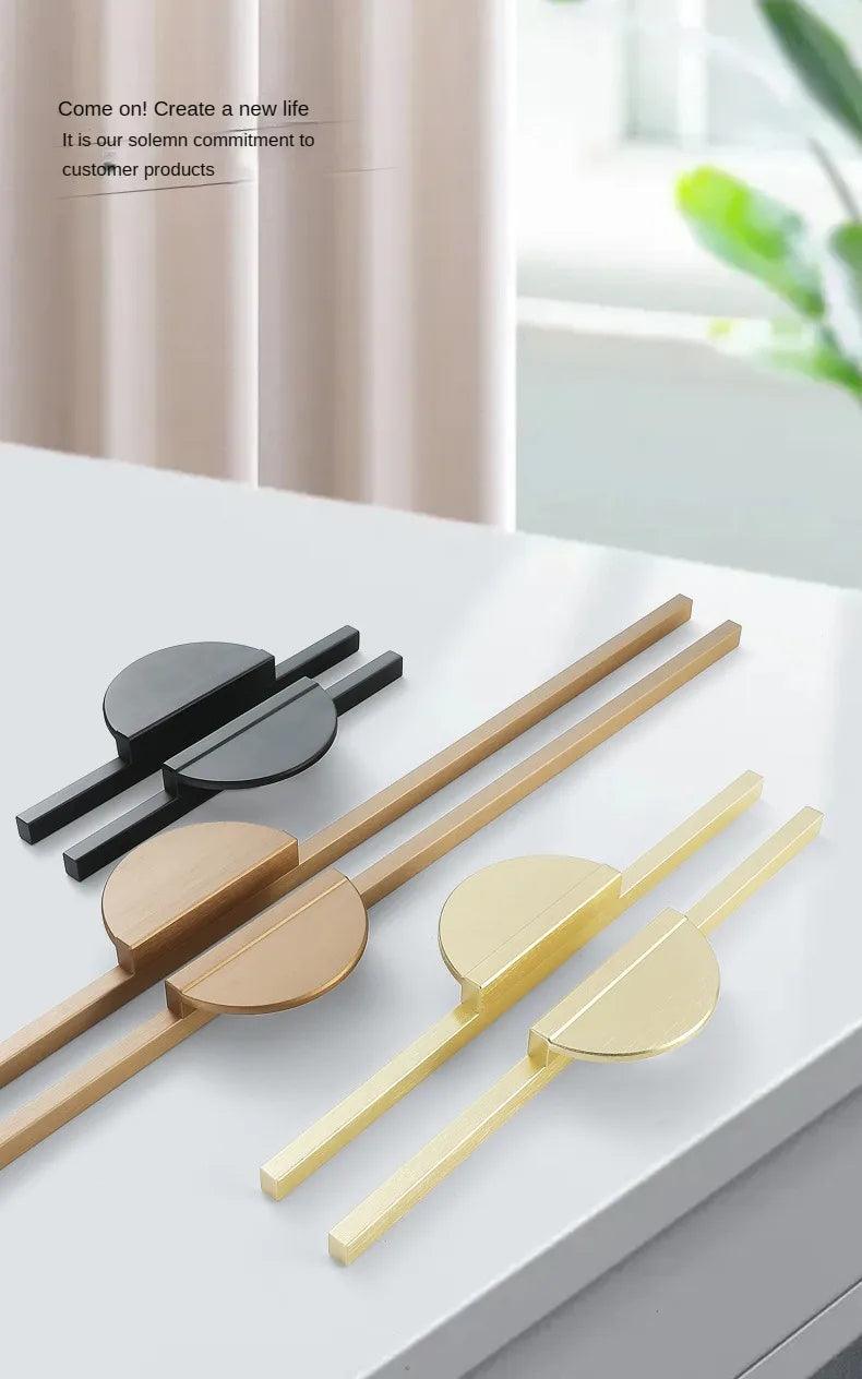 Modern Minimal Round Counter Furniture Door Knob │ Alloy Simple Kitchen Cabinet Drawer Handles - Besontique Home