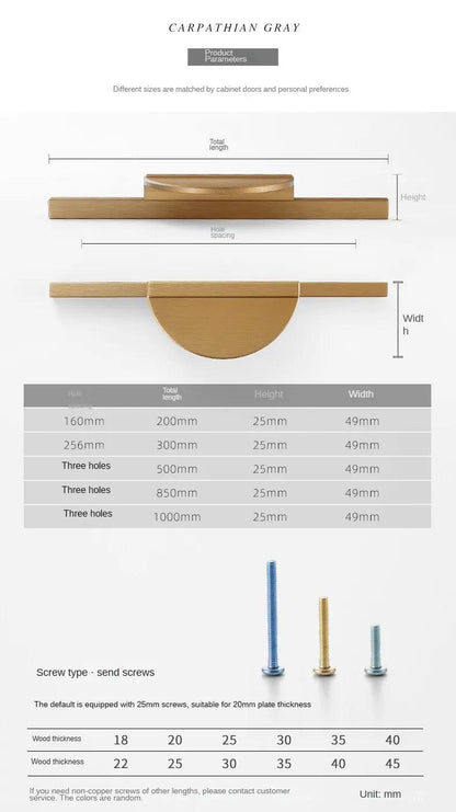 Modern Minimal Round Counter Furniture Door Knob │ Alloy Simple Kitchen Cabinet Drawer Handles - Besontique Home