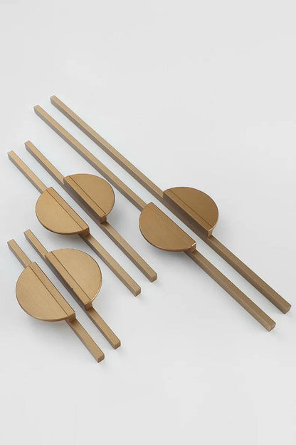 Modern Minimal Round Counter Furniture Door Knob │ Alloy Simple Kitchen Cabinet Drawer Handles - Besontique Home