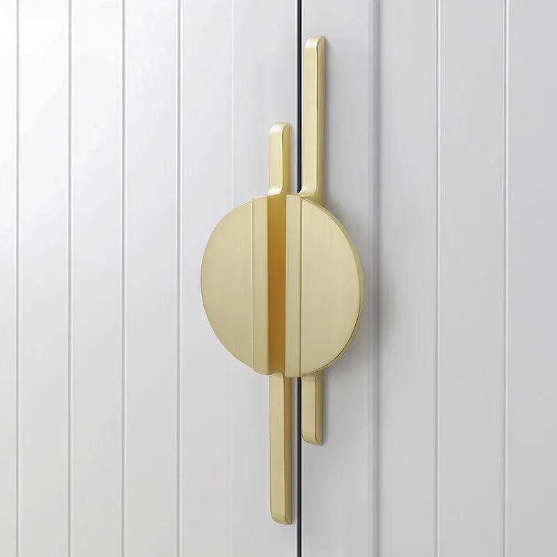 Modern Minimal Round Counter Furniture Door Knob │ Alloy Simple Kitchen Cabinet Drawer Handles - Besontique Home