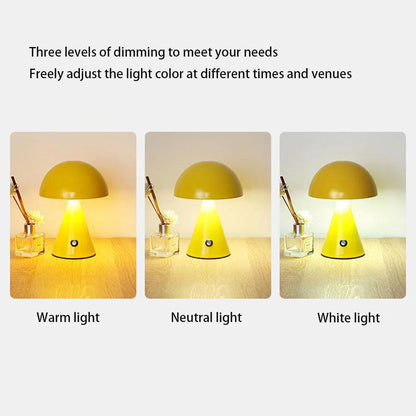 Modern Mushroom USB Wireless Chargable Table Lamp LED Light - Besontique Home