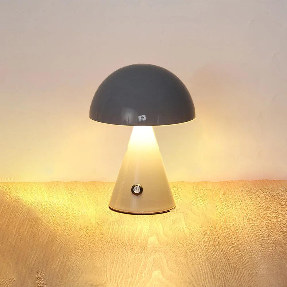 Modern Mushroom USB Wireless Chargable Table Lamp LED Light - Besontique Home