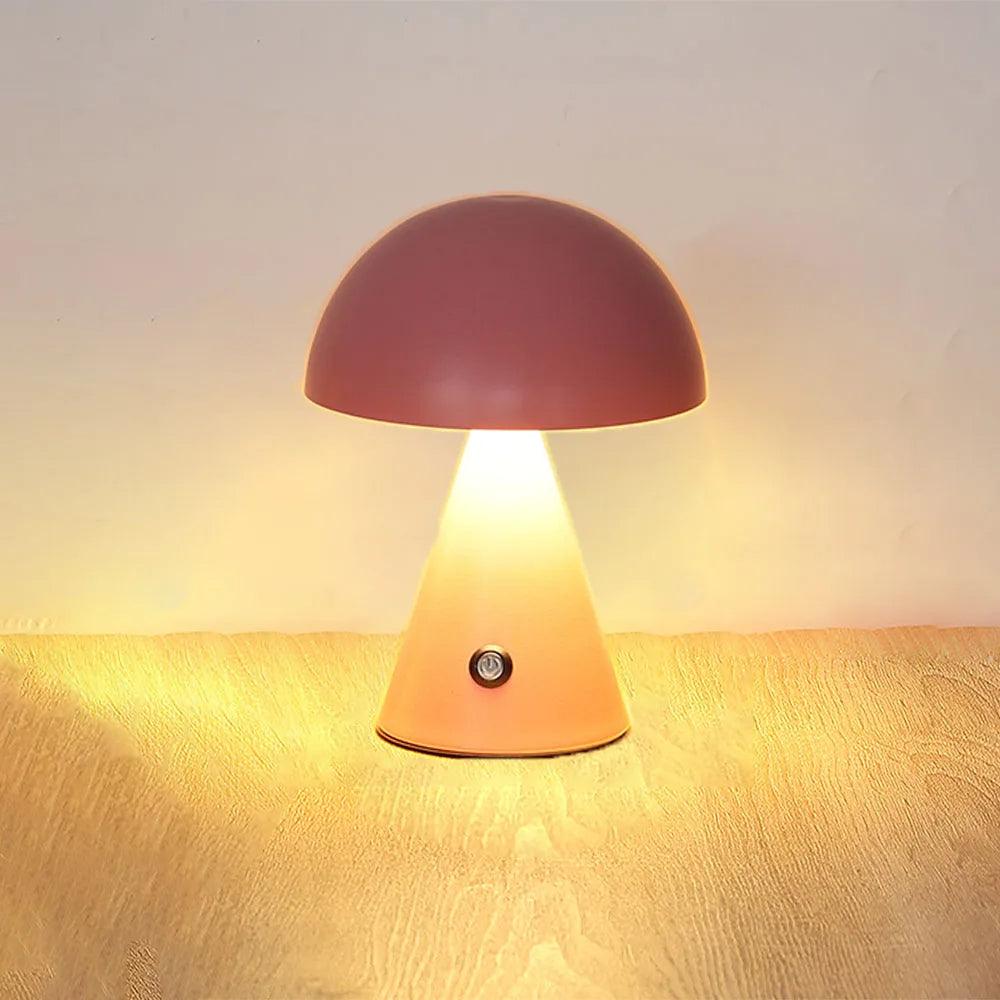 Modern Mushroom USB Wireless Chargable Table Lamp LED Light - Besontique Home