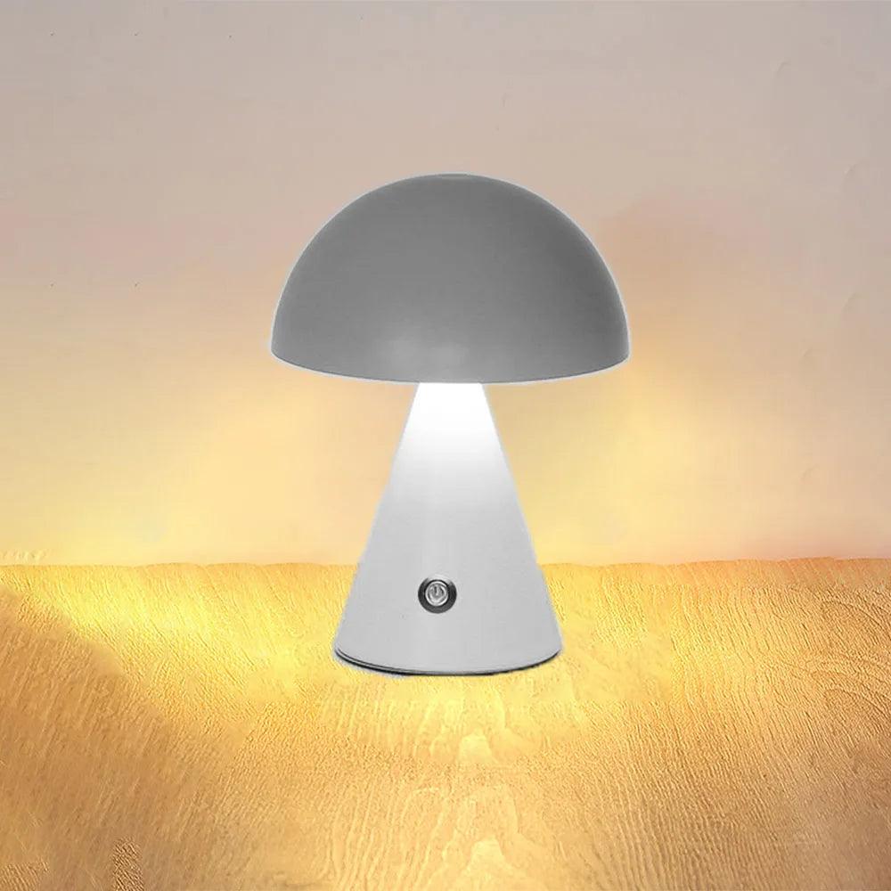 Modern Mushroom USB Wireless Chargable Table Lamp LED Light - Besontique Home