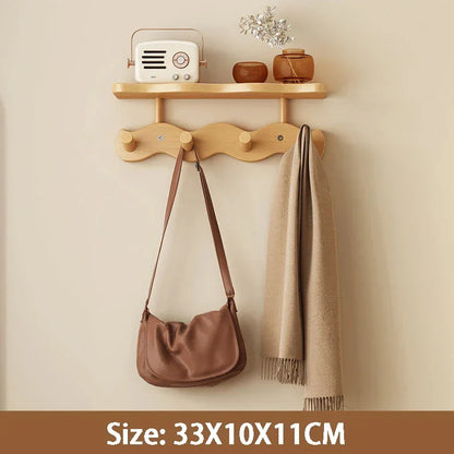Modern Nordic Entrance Wall Mounted Coat Rack with Shelf - Besontique Home
