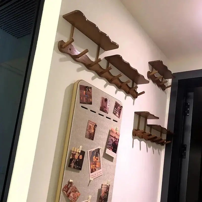 Modern Nordic Entrance Wall Mounted Coat Rack with Shelf - Besontique Home