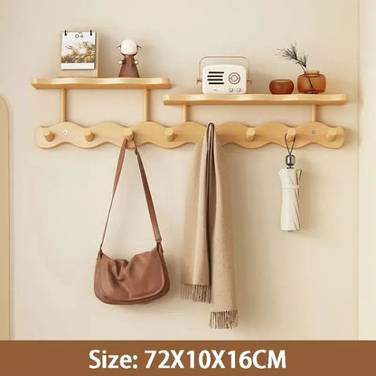 Modern Nordic Entrance Wall Mounted Coat Rack with Shelf - Besontique Home