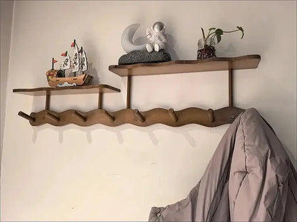 Modern Nordic Entrance Wall Mounted Coat Rack with Shelf - Besontique Home