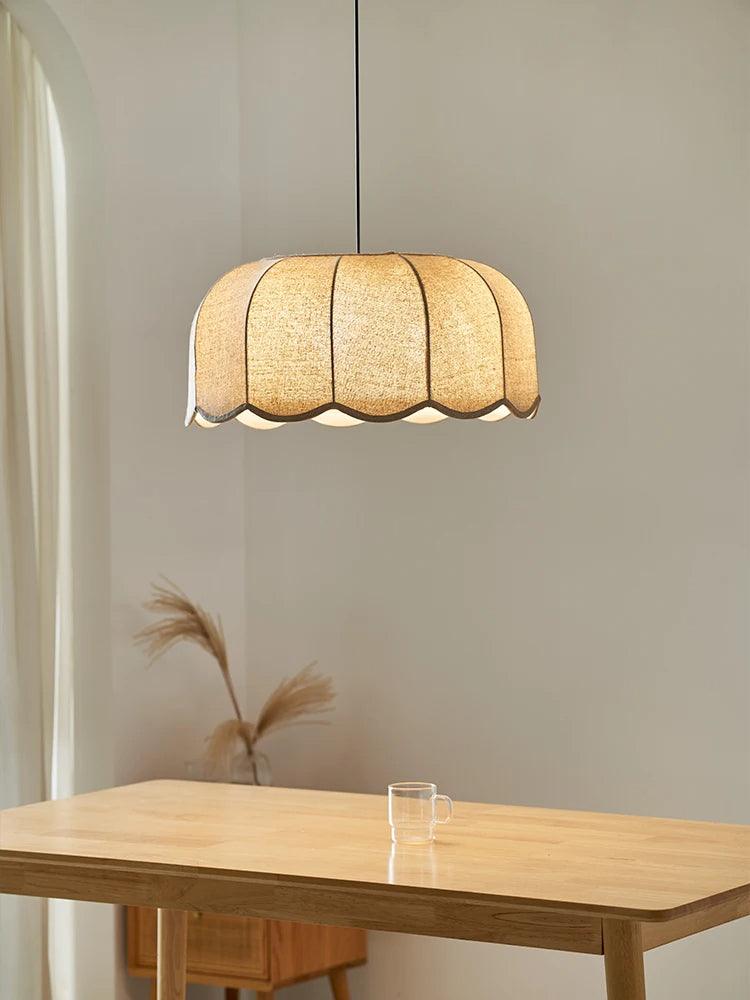 Modern Nordic Fabric Pendant Ceiling Light │ Japandi Chandelier Hanging Lamp - Besontique