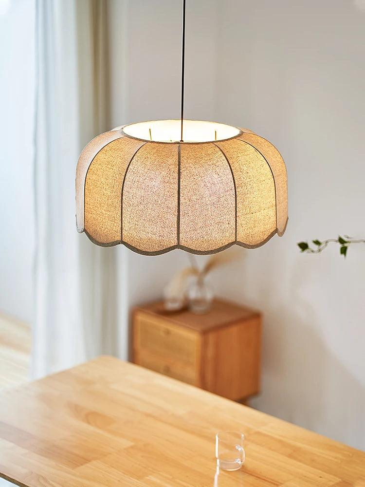 Modern Nordic Fabric Pendant Ceiling Light │ Japandi Chandelier Hanging Lamp - Besontique