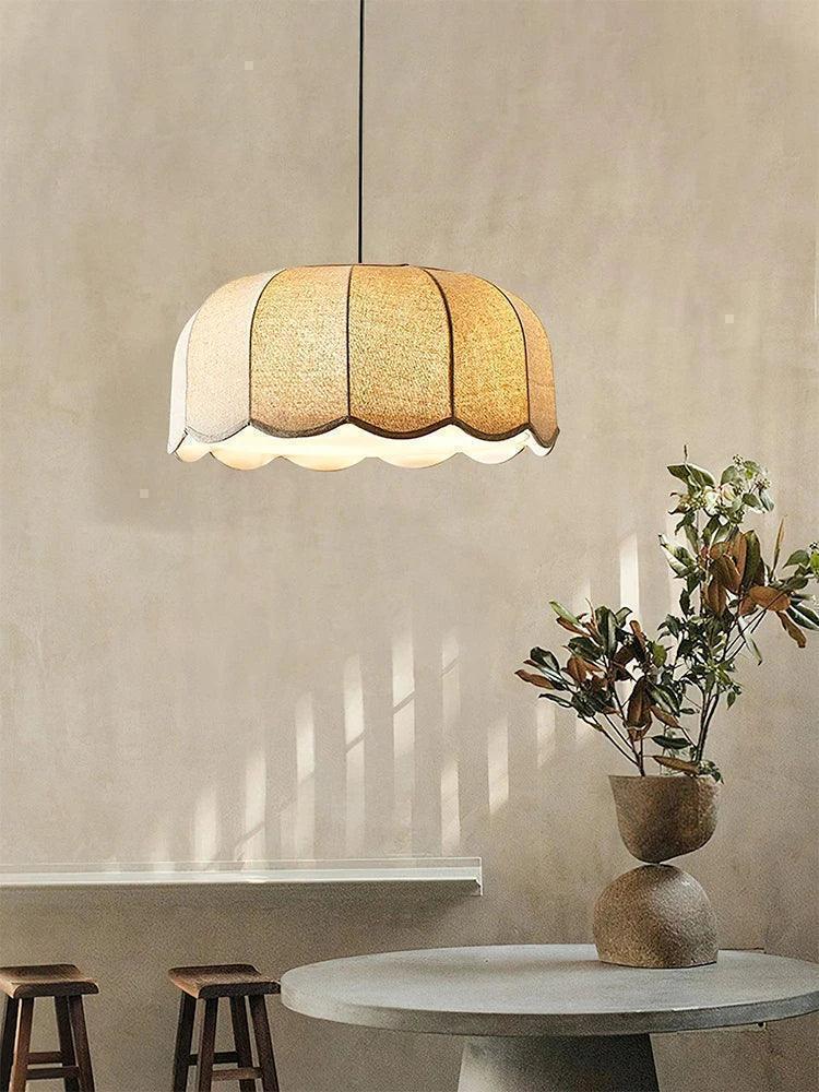 Modern Nordic Fabric Pendant Ceiling Light │ Japandi Chandelier Hanging Lamp - Besontique Home