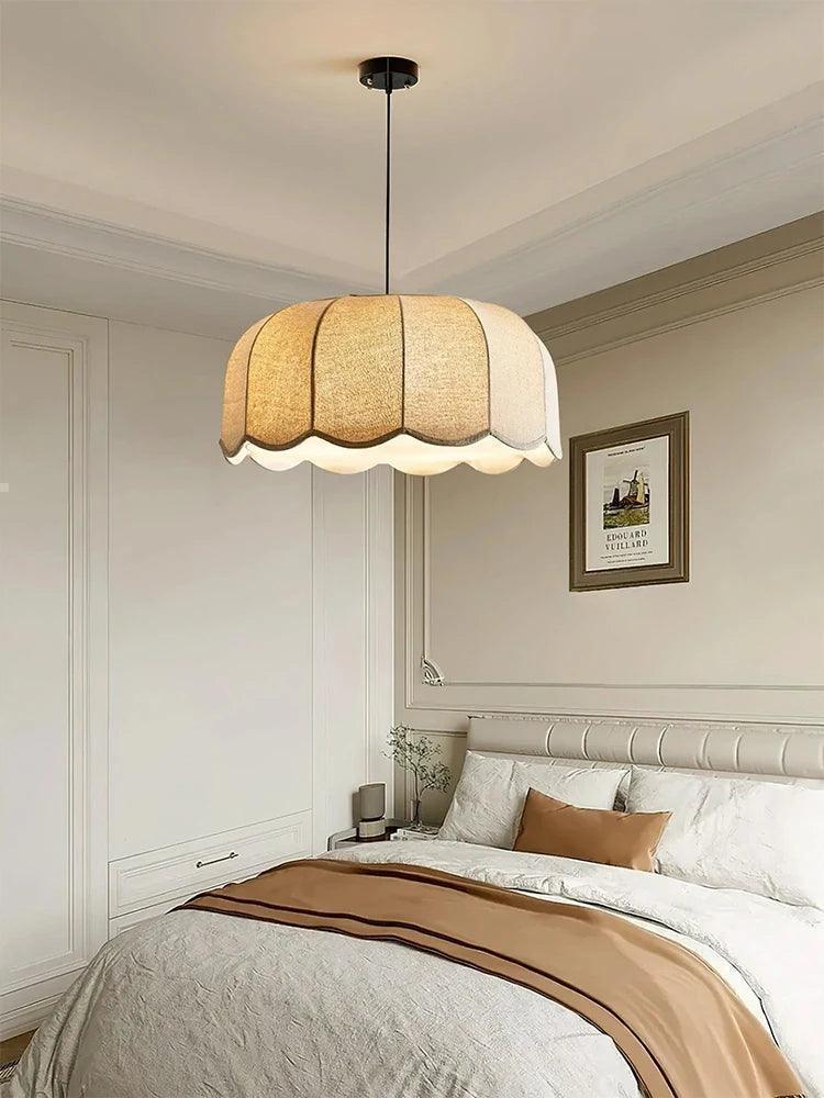 Modern Nordic Fabric Pendant Ceiling Light │ Japandi Chandelier Hanging Lamp - Besontique Home