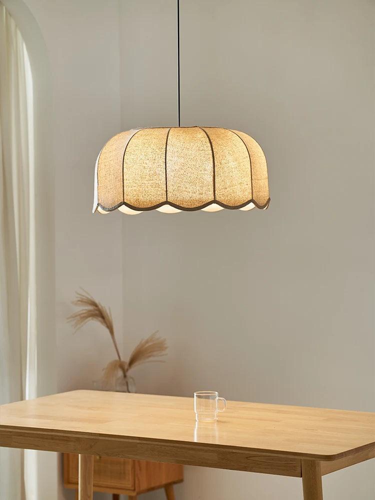 Modern Nordic Fabric Pendant Ceiling Light │ Japandi Chandelier Hanging Lamp - Besontique Home