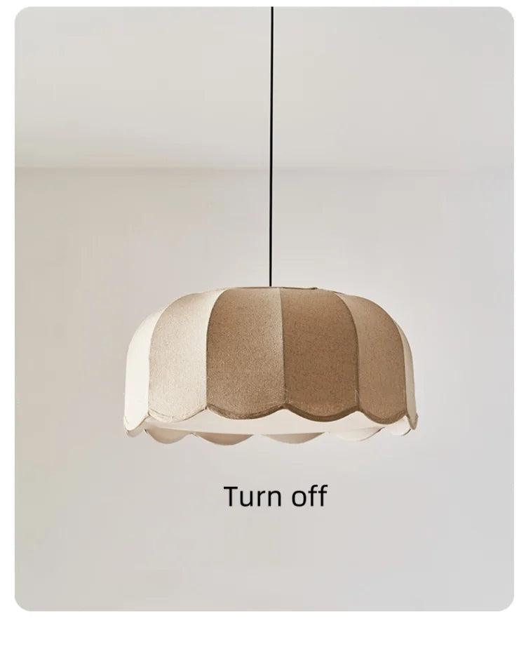 Modern Nordic Fabric Pendant Ceiling Light │ Japandi Chandelier Hanging Lamp - Besontique Home