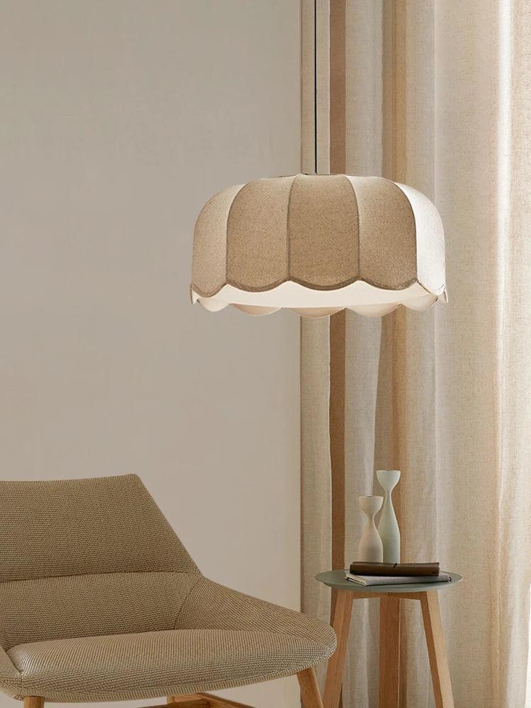 Modern Nordic Fabric Pendant Ceiling Light │ Japandi Chandelier Hanging Lamp - Besontique Home