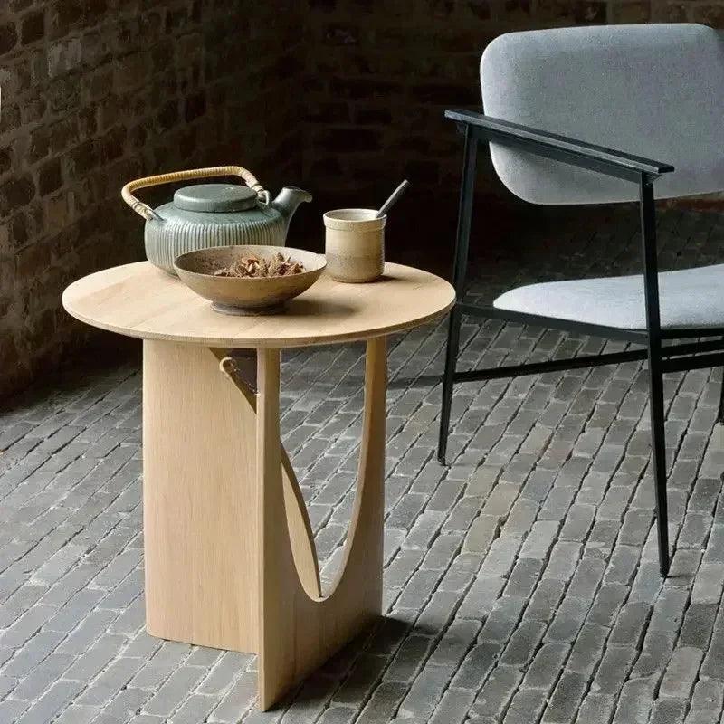 Modern Nordic Low Mini Side Table │ Japandi Wood Simple Coffee Bedside Table Furniture - Besontique Home