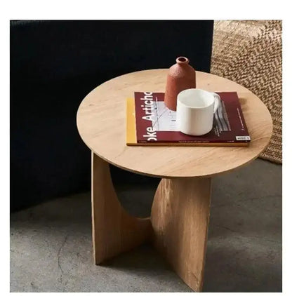 Modern Nordic Mini Side Table │ Japandi Wood Simple Bedside Table Furniture - Besontique Home
