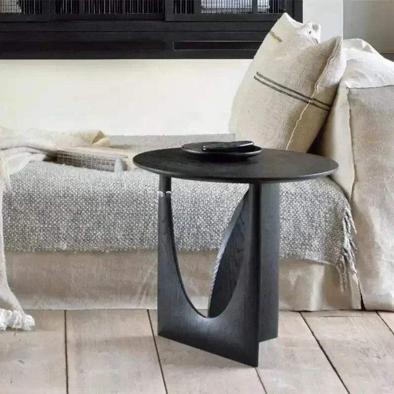 Modern Nordic Mini Side Table │ Japandi Wood Simple Bedside Table Furniture - Besontique Home
