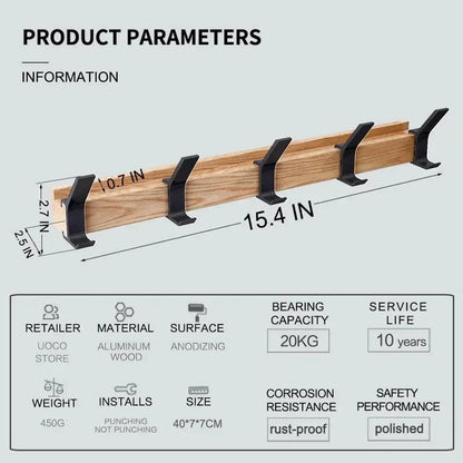 Modern Nordic Wall Mounted Coat Rack - Besontique Home