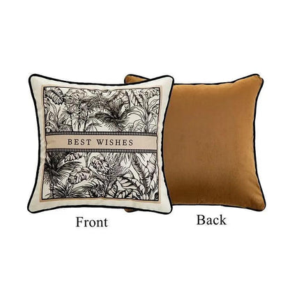 Modern Retro Black White Velvet Cushion Cover - Besontique Home