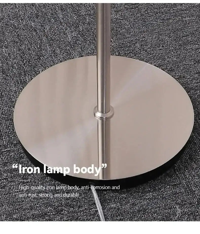 Modern Retro Gradient Orange Glass Floor Lamp – Metal Standing Light - Besontique Home