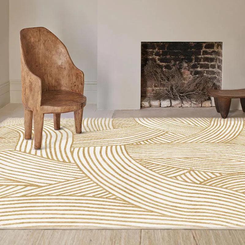 Modern Retro Minimalist Stripe Luxury Carpet │ Decorative Home Large Area Rug - Besontique Home