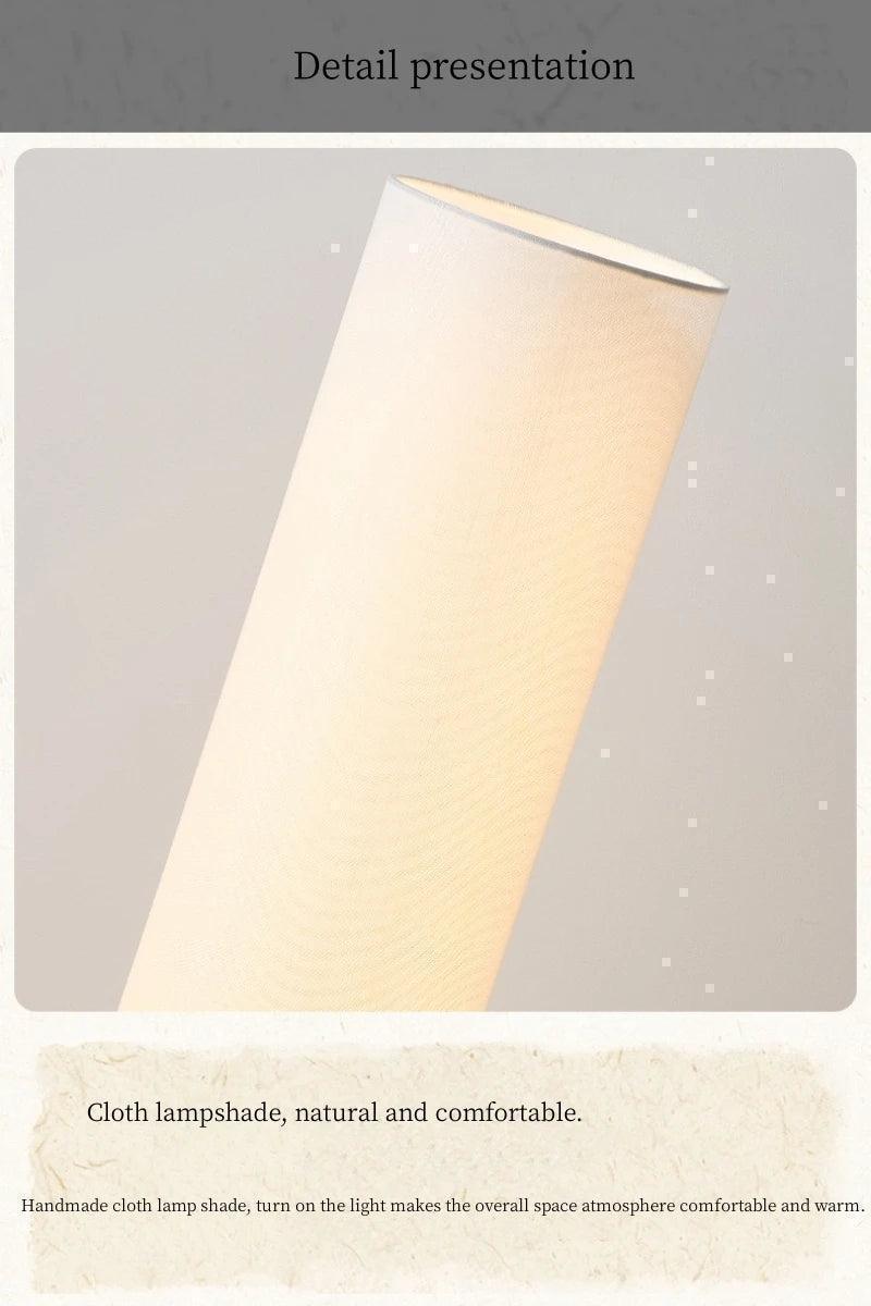 Modern Retro Wood Fabric Tripod Floor Lamp │ Scandinavian Art LED Home Mood Tall Stand Light - Besontique Home
